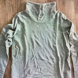 Vineyard Vines Light Heather Gray Funnel Neck Pullover